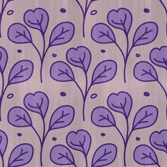 Leaf flowers abstract seamless pattern texture