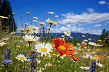 wildflowers blooming on a healthy meadow © Alfazet Chronicles