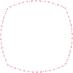 Rectangle Frame Heart Frame cute pink pastel decoration love pattern classic romantic horizontal vintage frames heart border art Elements design border decoration element decor