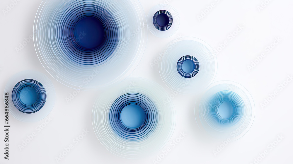 Wall mural abstract background with blue circles