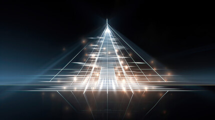 abstract light pyramid banner