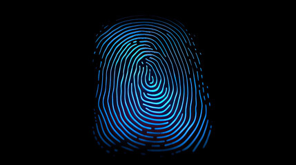 blue fingerprint on black
