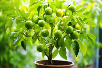 close-up image of fully ripe green olives on a branch