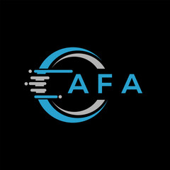 AFA letter logo abstract design. AFA unique design, AFA letter logo design on black background. AFA creative initials letter logo concept. AFA letter design.AFA
