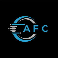 AFC letter logo abstract design. AFC unique design, AFC letter logo design on black background. AFC creative initials letter logo concept. AFC letter design.AFC
