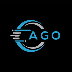 AGO letter logo abstract design. AGO unique design, AGO letter logo design on black background. AGO creative initials letter logo concept. AGO letter design.AGO
