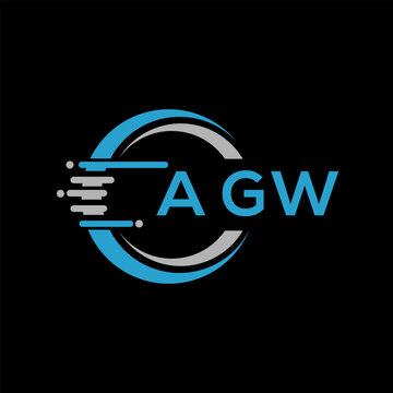 AGW letter logo abstract design. AGW unique design, AGW letter logo design on black background. AGW creative initials letter logo concept. AGW letter design.AGW
