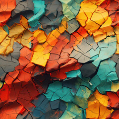 Seamless rainbow abstract acrylic pattern background