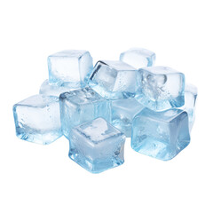 ice cubes isolated on transparent background