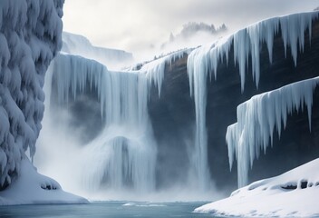 waterfall in the mountains