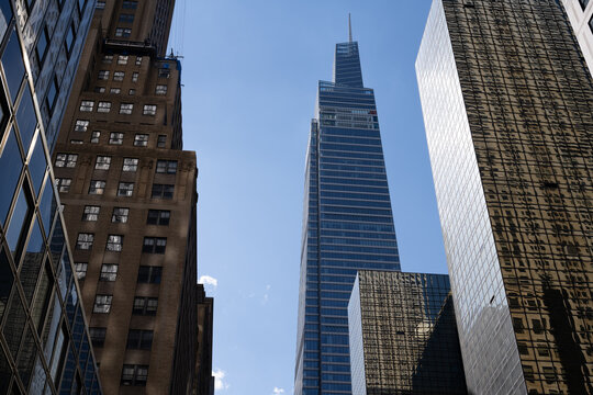 New York, NY, USA - June 4, 2022: The supertall One Vanderbilt skyscraper, designed by Kohn Pedersen Fox.