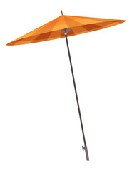 Obraz premium Backyard bbq grill design element. Umbrella. Home backyard barbecue equipment. Vector cartoon illustration