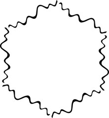 Obraz premium Design element. Doodle hand draw frame