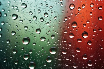 rain droplets on a stained glass window