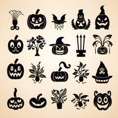Obraz premium HALLOWEEN SVG Bundle, HALLOWEEN Clipart, Halloween Svg Files For Cricut
