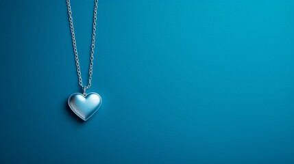 heart shaped copy space isolated in blue