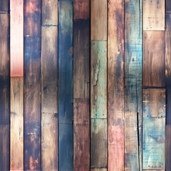 Fototapeta na wymiar Seamless Decorative shabby wood color plank background, ai generative pattern