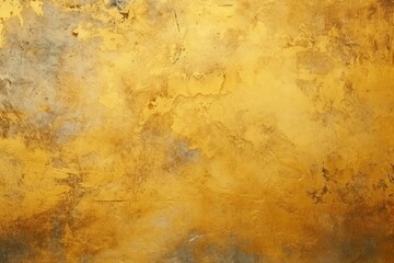 Abstract Gold Pattern on Weathered Yellow Surface