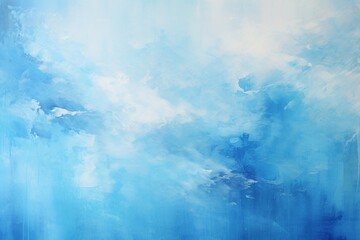 Blue Abstract Acrylic Canvas Texture - obrazy, fototapety, plakaty