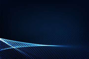 Abstract dot line technology background. Concept of wireless data network and connection technology.