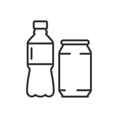 Drinks, soda, linear icon. Line with editable stroke