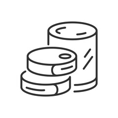 Canned goods, linear icon. Line with editable stroke