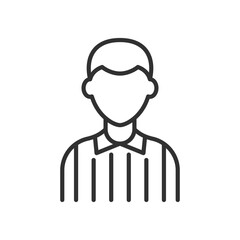 Sports referee, linear icon. Line with editable stroke