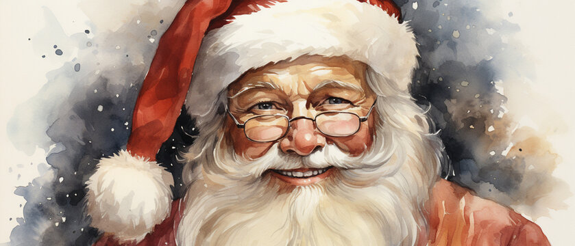 Weihnachtsmann-Porträt im Festtagslook