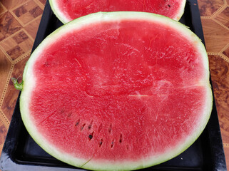 slices of fresh ripe watermelon