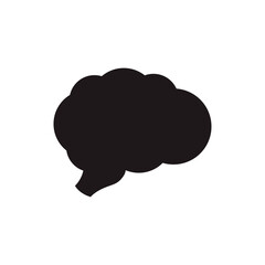 Simple Brain silhouette icon. Human Brain icon. Health and medical icon