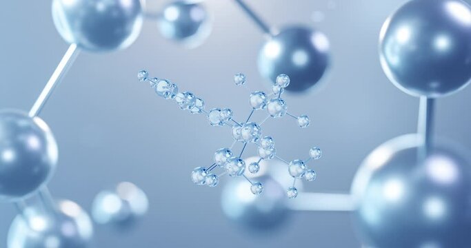 esketamine, rotating 3D model of antidepressants, seamless looped video, molecular structure with selective focus
