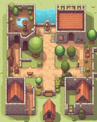 A 2D drawing map for classic RPG game