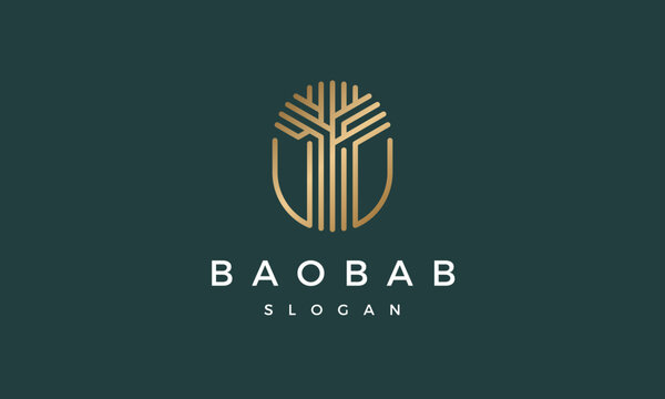 African Baobab Tree Logo
