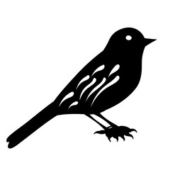 bird silhouette, icon isolated vector