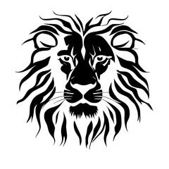 silhouette vector illustration of a lion