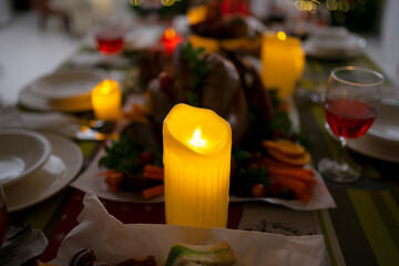 Family celebration for Christmas at home.