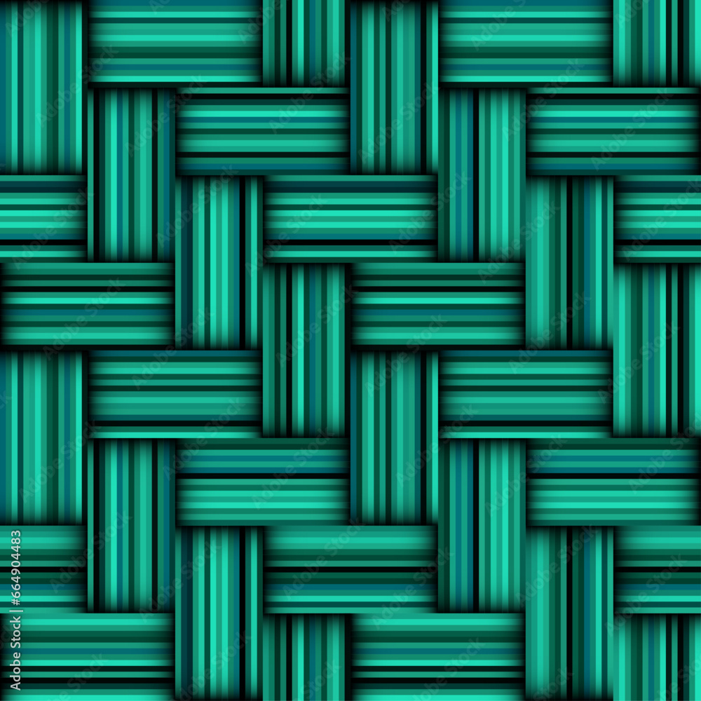 Aufkleber seamless vector pattern. tile herringbone geometric pattern . emerald green malachite colors. regula