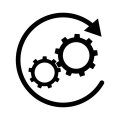 Workflow icon, Gear effective vector illustration