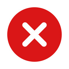 Fototapeta premium Cross mark icons, No sign vector