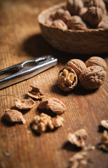 Cracked walnuts