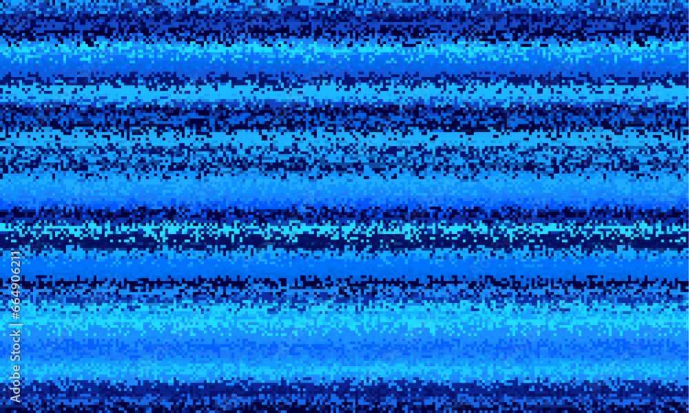 Poster Pattern of a random small dots. Blue Noise gradient background. Horizontal vector image