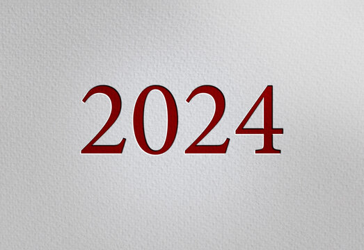 2024 Happy New Year amazing text design illustration design 