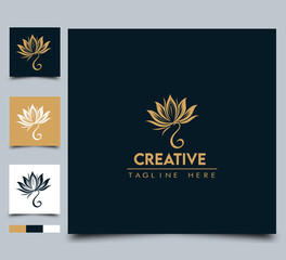 Beauty leaf logo, vector graphic design