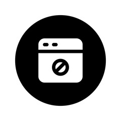 ad block circular glyph icon