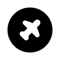 Obraz premium airport circular glyph icon