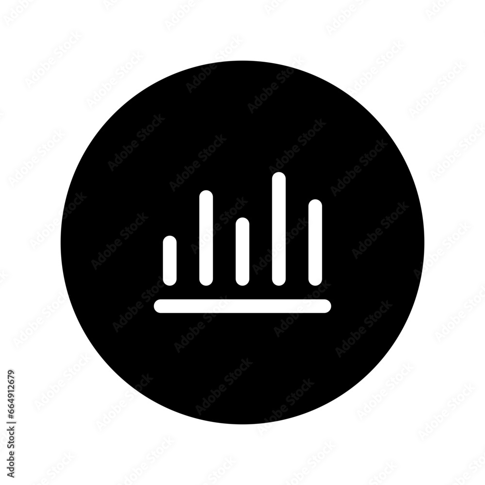 Poster data analytics circular glyph icon