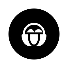 candy bag circular glyph icon