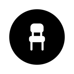 chair circular glyph icon