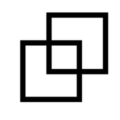 Two squares outlined icon 