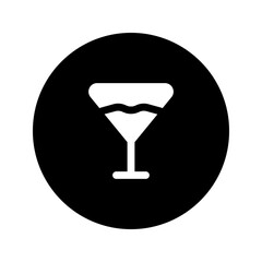 cocktail circular glyph icon